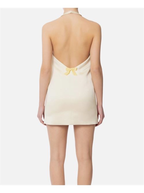 DRESS WITH SATIN BOWS ELISABETTA FRANCHI | AB75051E2DC7 LEMONADE